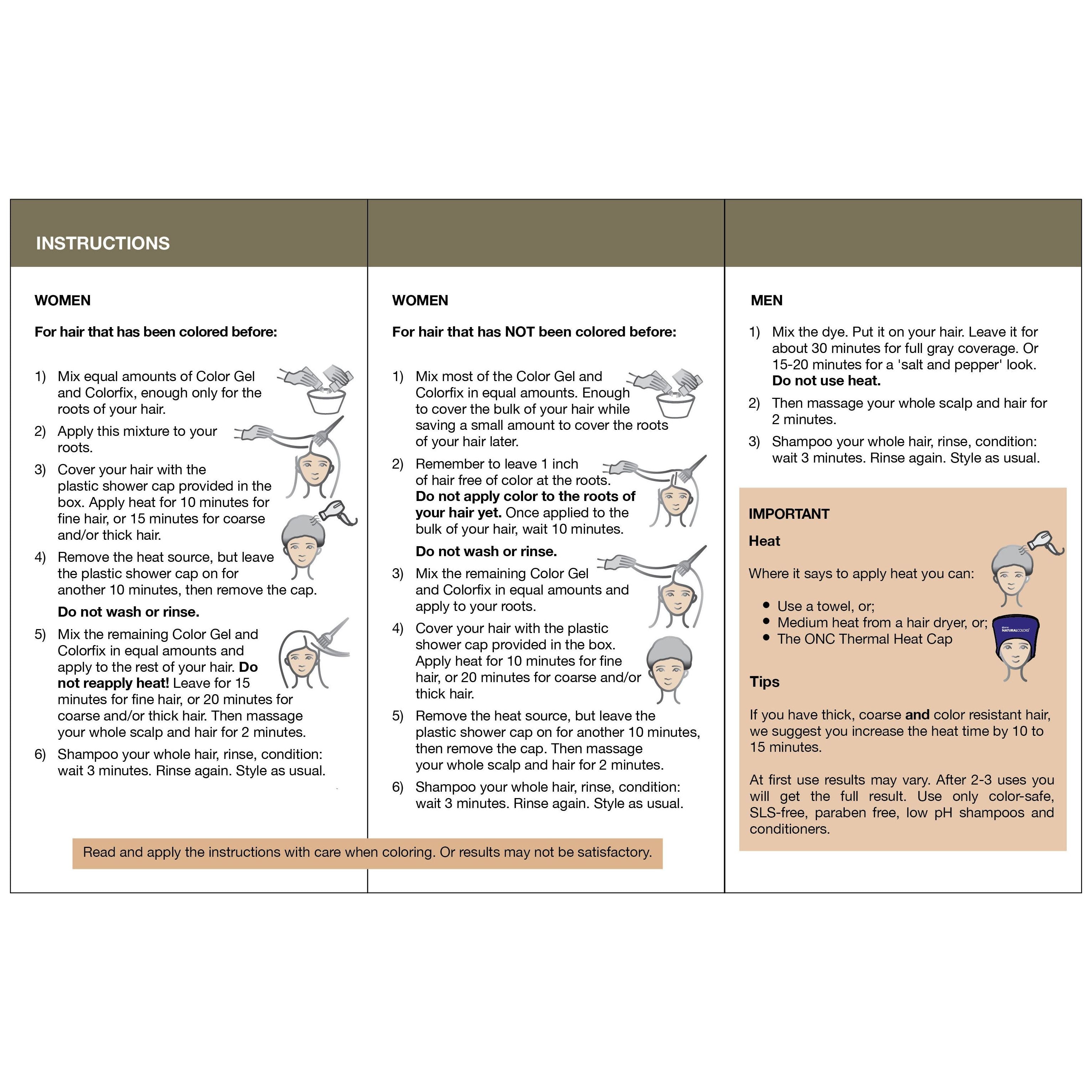 ONC NATURALCOLORS INSTRUCTIONS Natural Colors Back 2/2