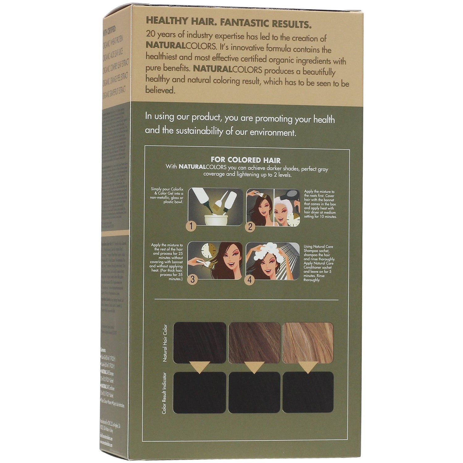 ONC NATURALCOLORS 1N Natural Black Hair Dye With Organic Ingredients 120 mL / 4 fl. oz.