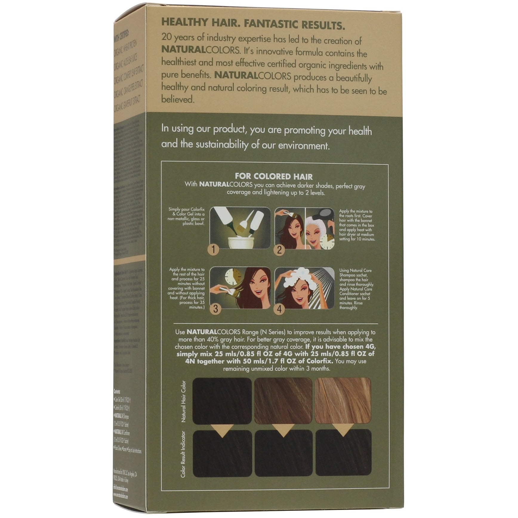 ONC NATURALCOLORS 4G Dark Golden Brown Hair Dye With Organic Ingredients 120 mL / 4 fl. oz.