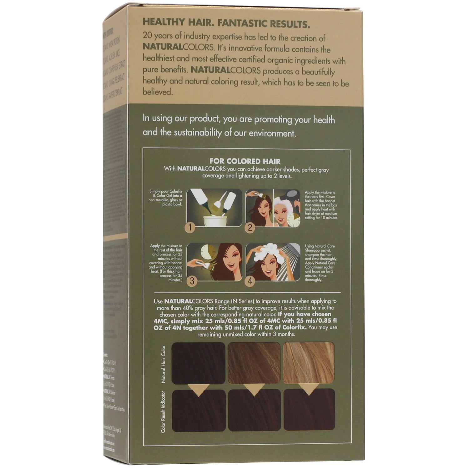 ONC NATURALCOLORS 4MC Glamorous Brown Hair Dye With Organic Ingredients 120 mL / 4 fl. oz.