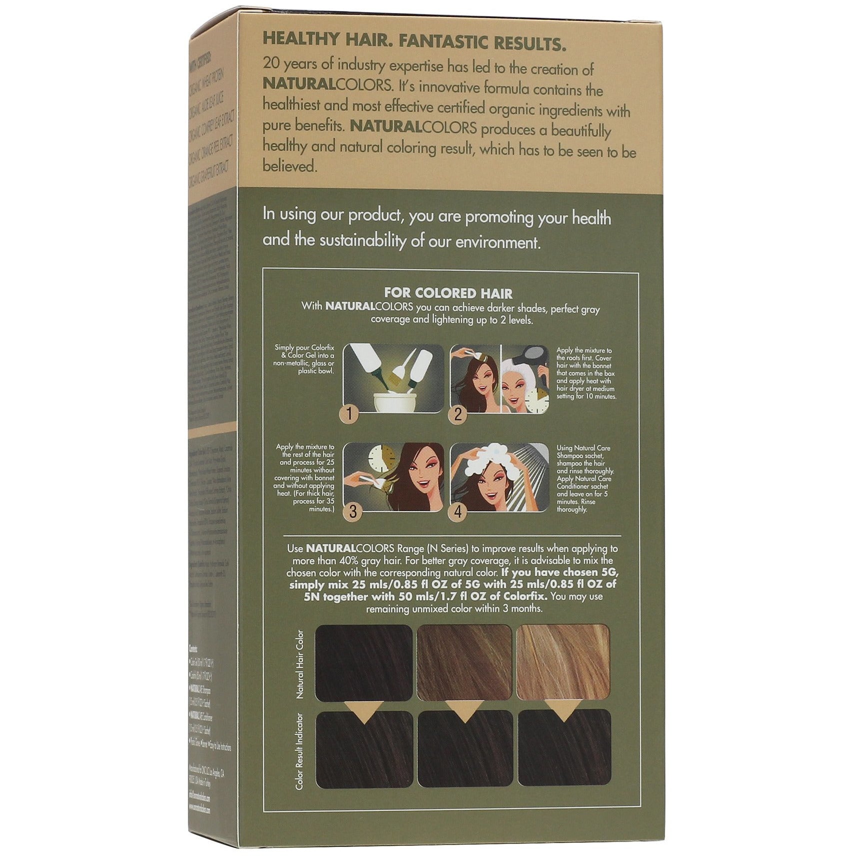 ONC NATURALCOLORS 5G Light Golden Brown Hair Dye With Organic Ingredients 120 mL / 4 fl. oz.