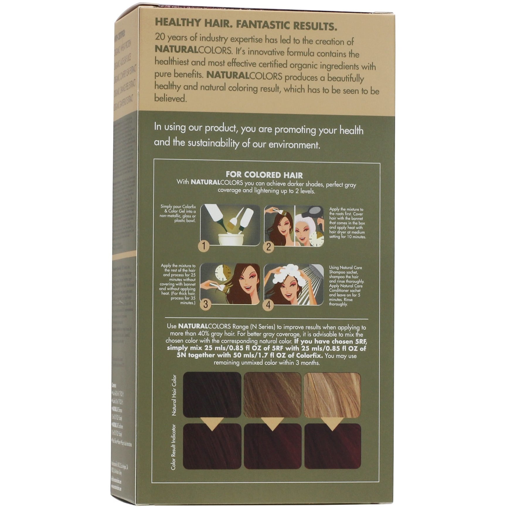 ONC NATURALCOLORS 5RF Wine Red Hair Dye With Organic Ingredients 120 mL / 4 fl. oz.