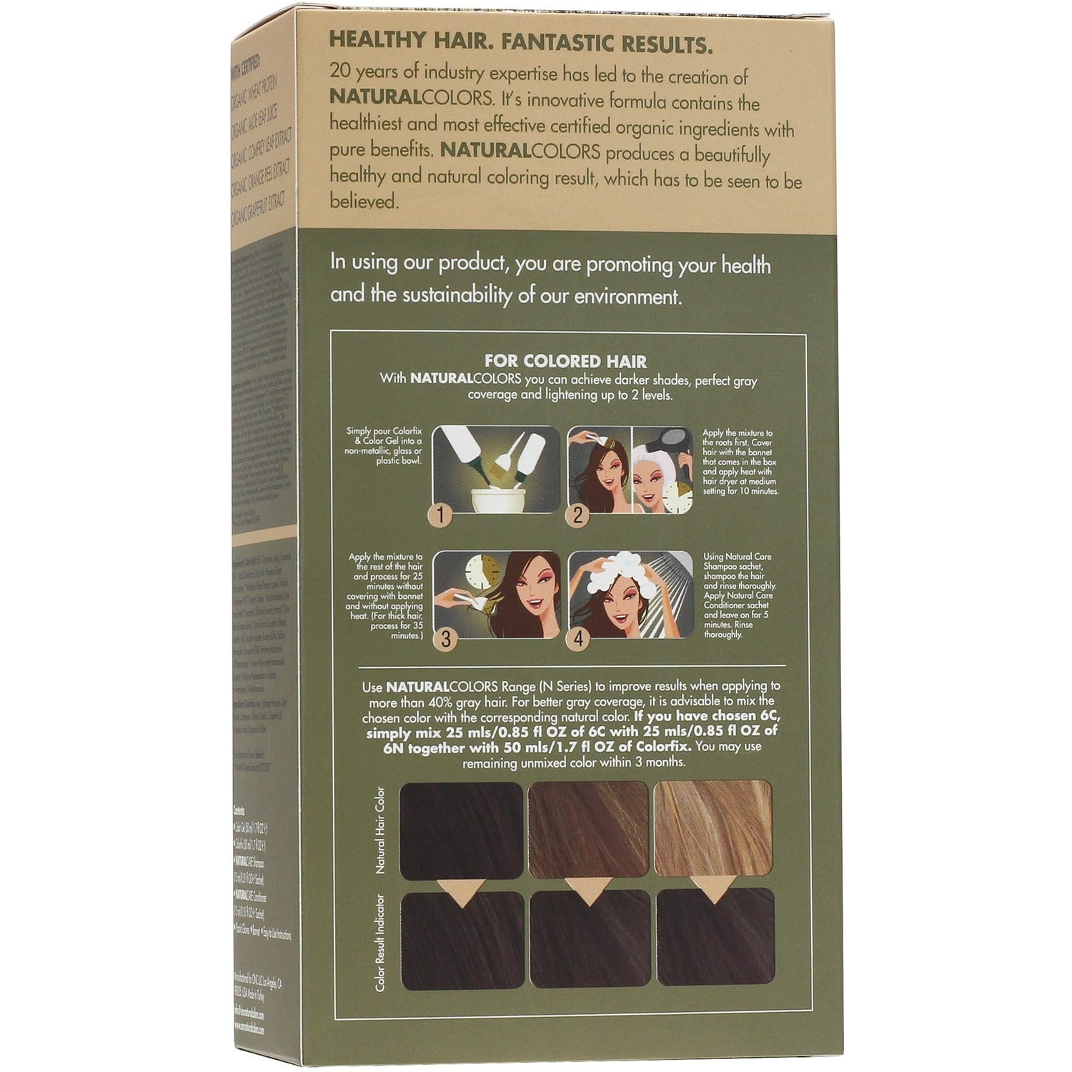 ONC NATURALCOLORS 6C Dark Ash Blonde Hair Dye With Organic Ingredients 120 mL / 4 fl. oz.