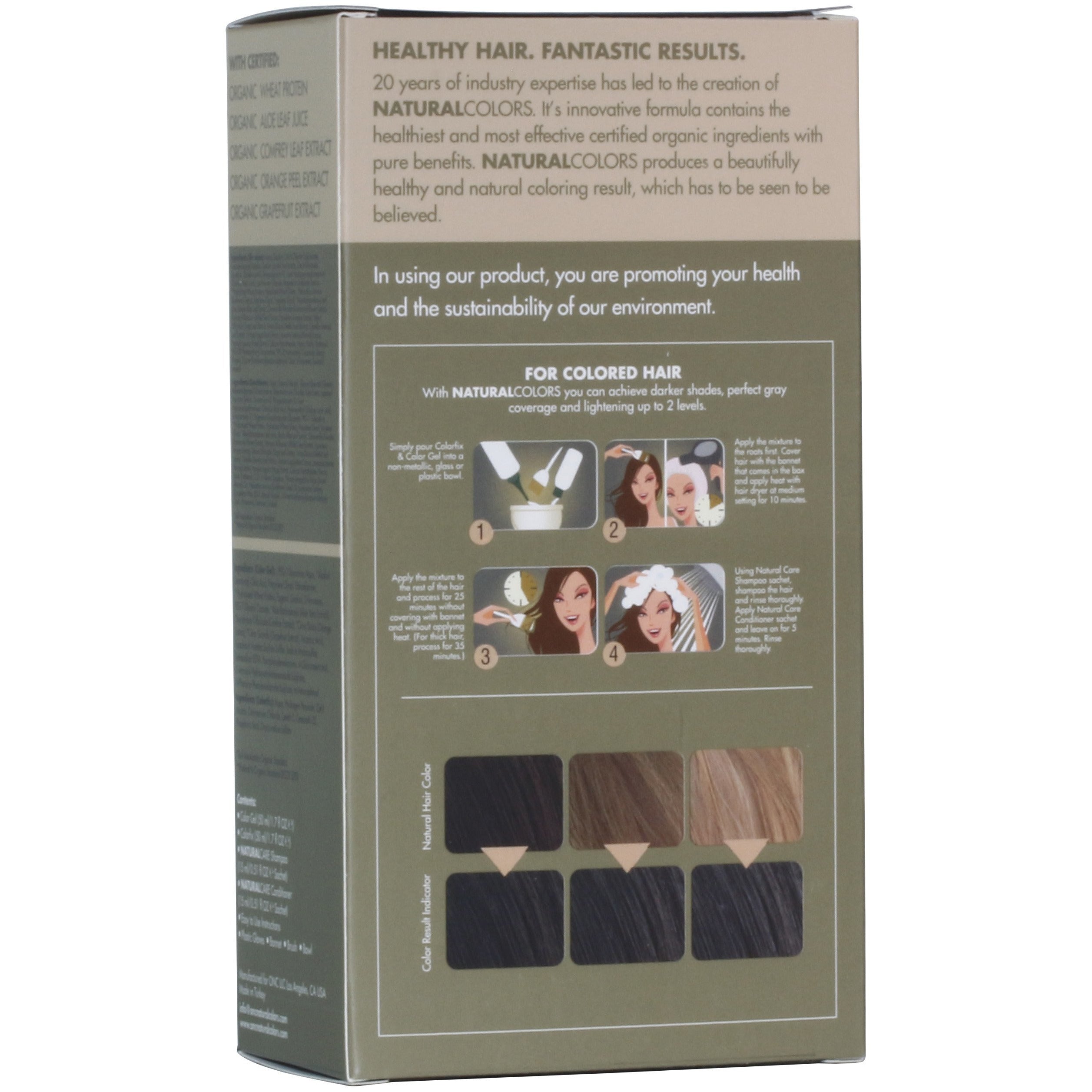 ONC NATURALCOLORS 6N Natural Dark Blonde Hair Dye Box Back