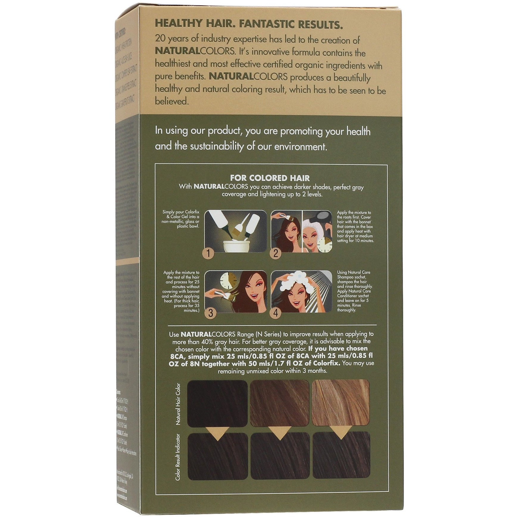 ONC NATURALCOLORS 8CA Light Caramel Hair Dye With Organic Ingredients 120 mL / 4 fl. oz.