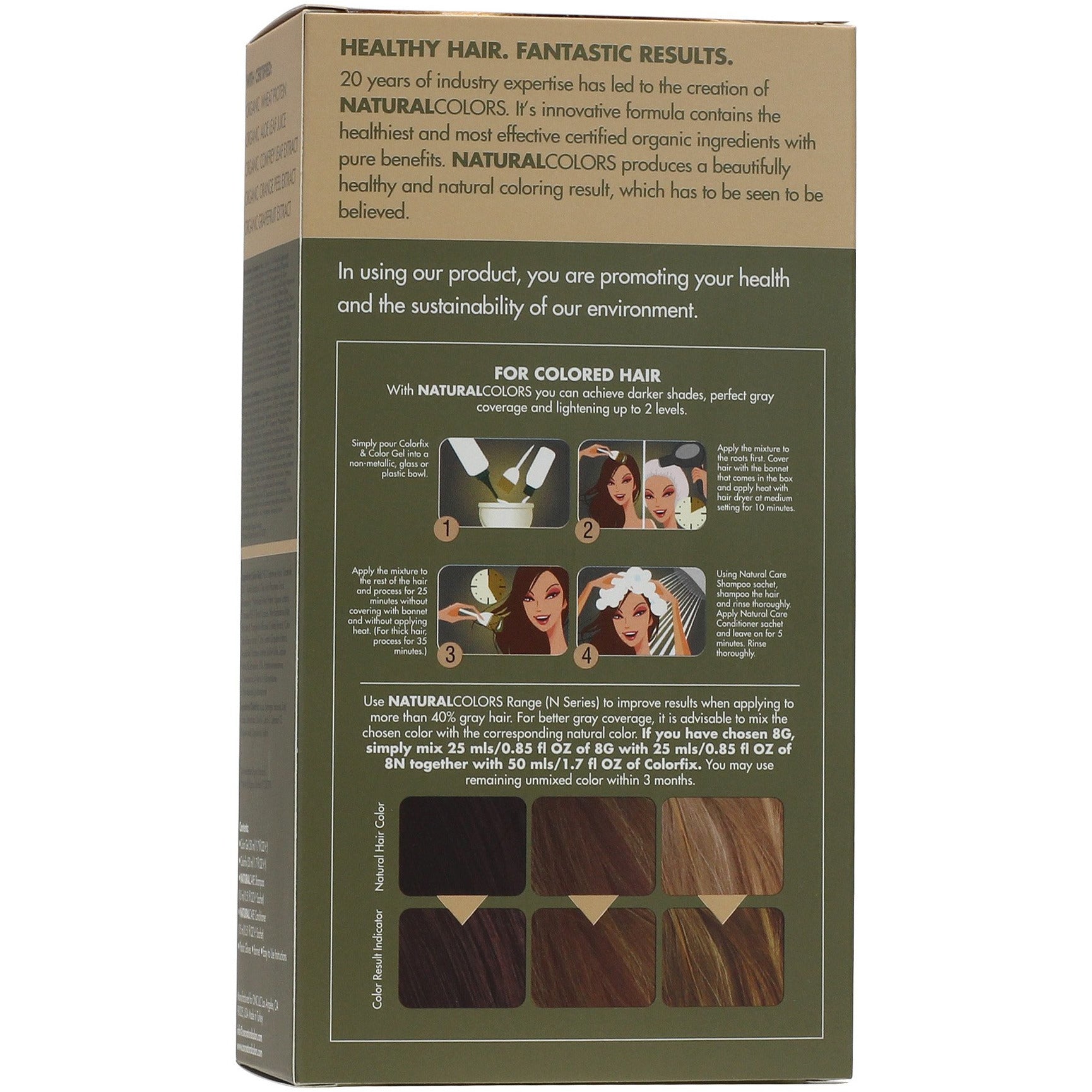 ONC NATURALCOLORS 8G Honey Blonde Hair Dye With Organic Ingredients 120 mL / 4 fl. oz.