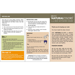 ONC NATURALCOLORS INSTRUCTIONS Fashion Colors Front 1/2