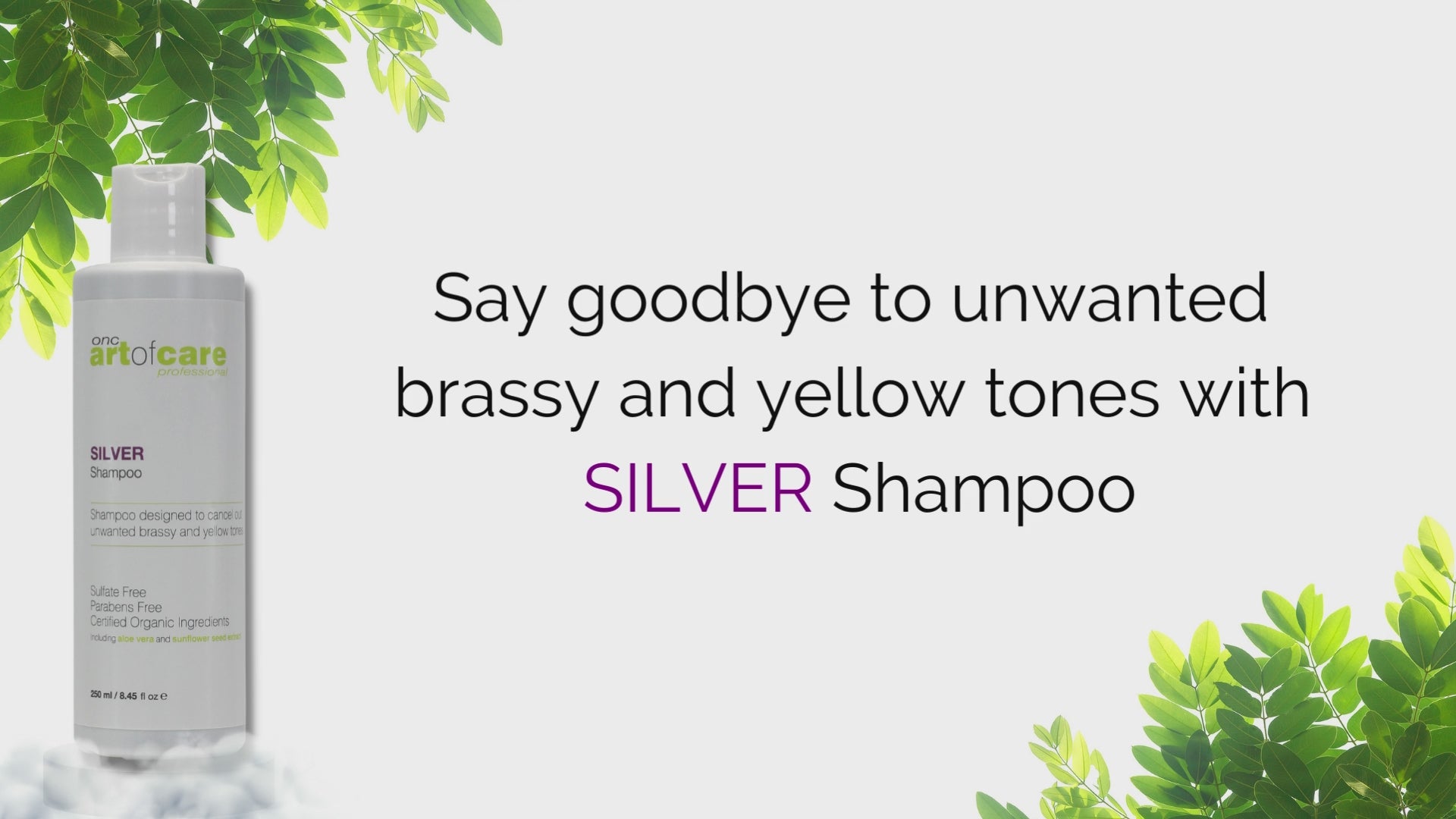 ONC SILVER Neutralizing Shampoo: Get rid of unwanted brassy / yellow tones 1000 mL / 33.8 fl. oz.