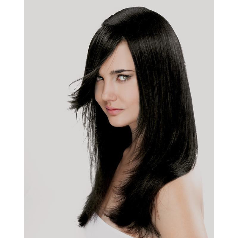 ONC NATURALCOLORS 2N Darkest Brown Hair Dye With Organic Ingredients Modelled By A Girl