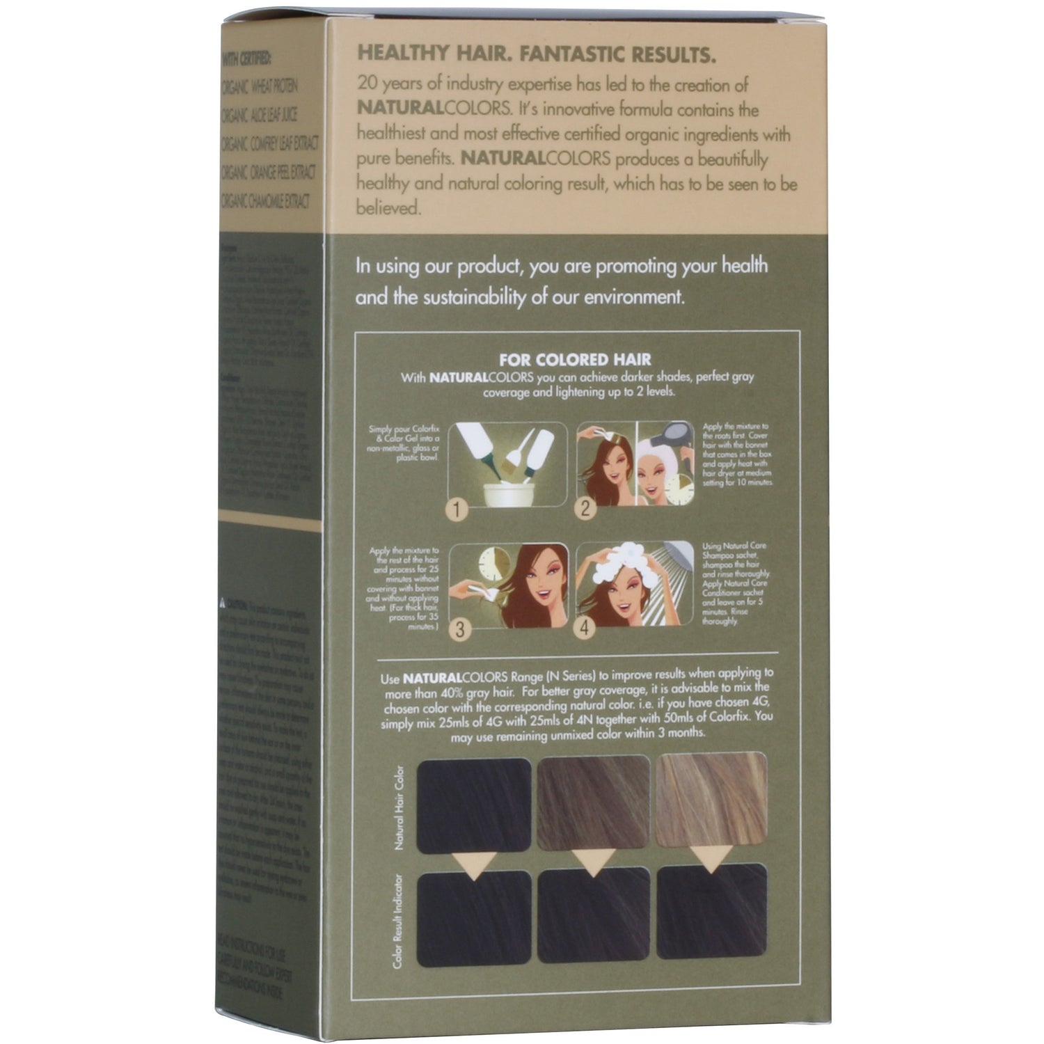 ONC NATURALCOLORS 4B Bitter Chocolate Hair Dye Box Back