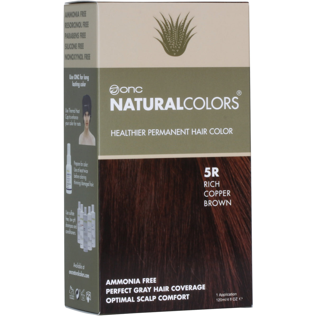 5R Rich Copper Brown Hair Dye - Organic & Ammonia Free