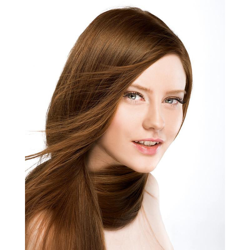 ONC NATURALCOLORS 6CA Caramel Hair Dye With Organic Ingredients Modelled By A Girl