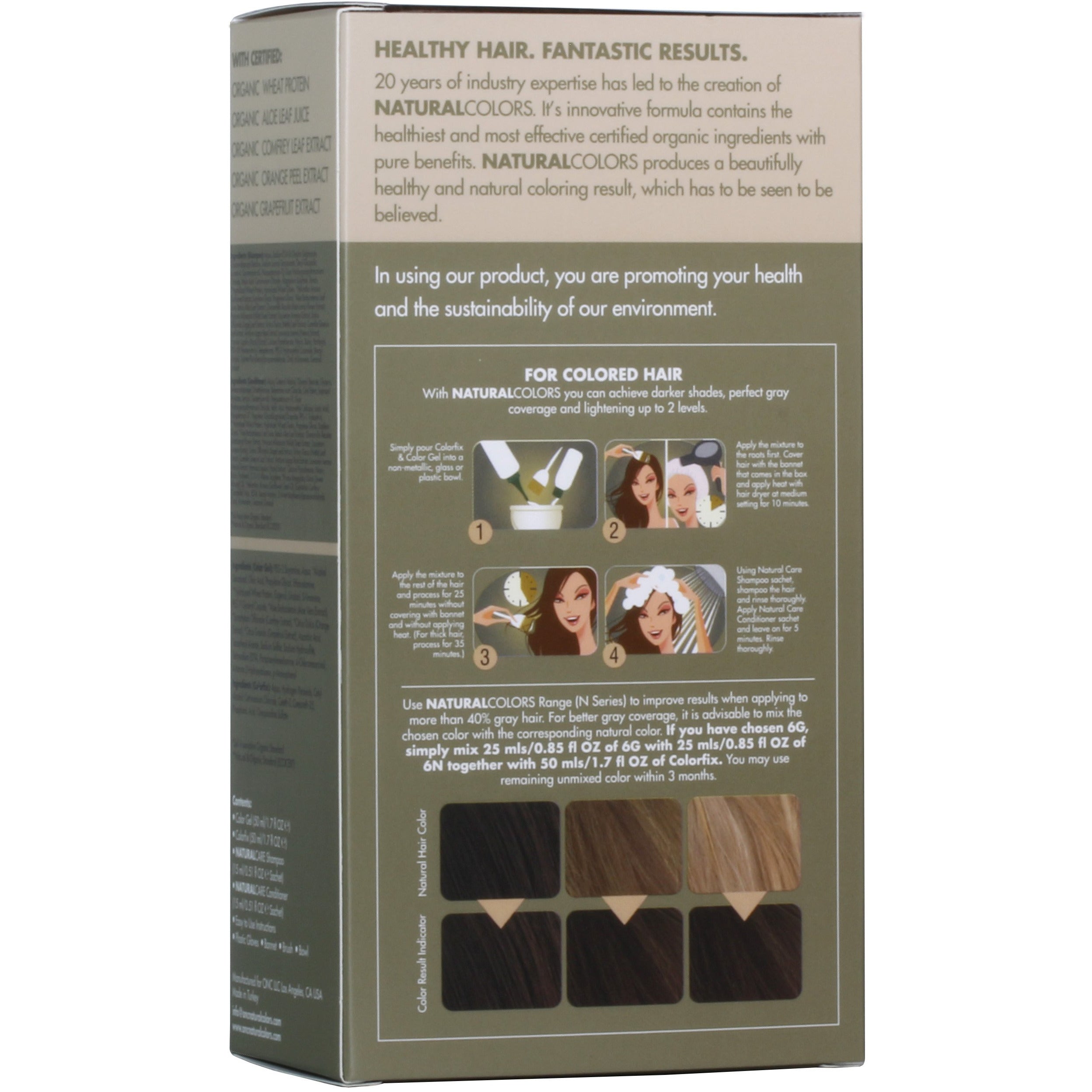 ONC NATURALCOLORS 6G Hazelnut Brown Hair Dye Box Back