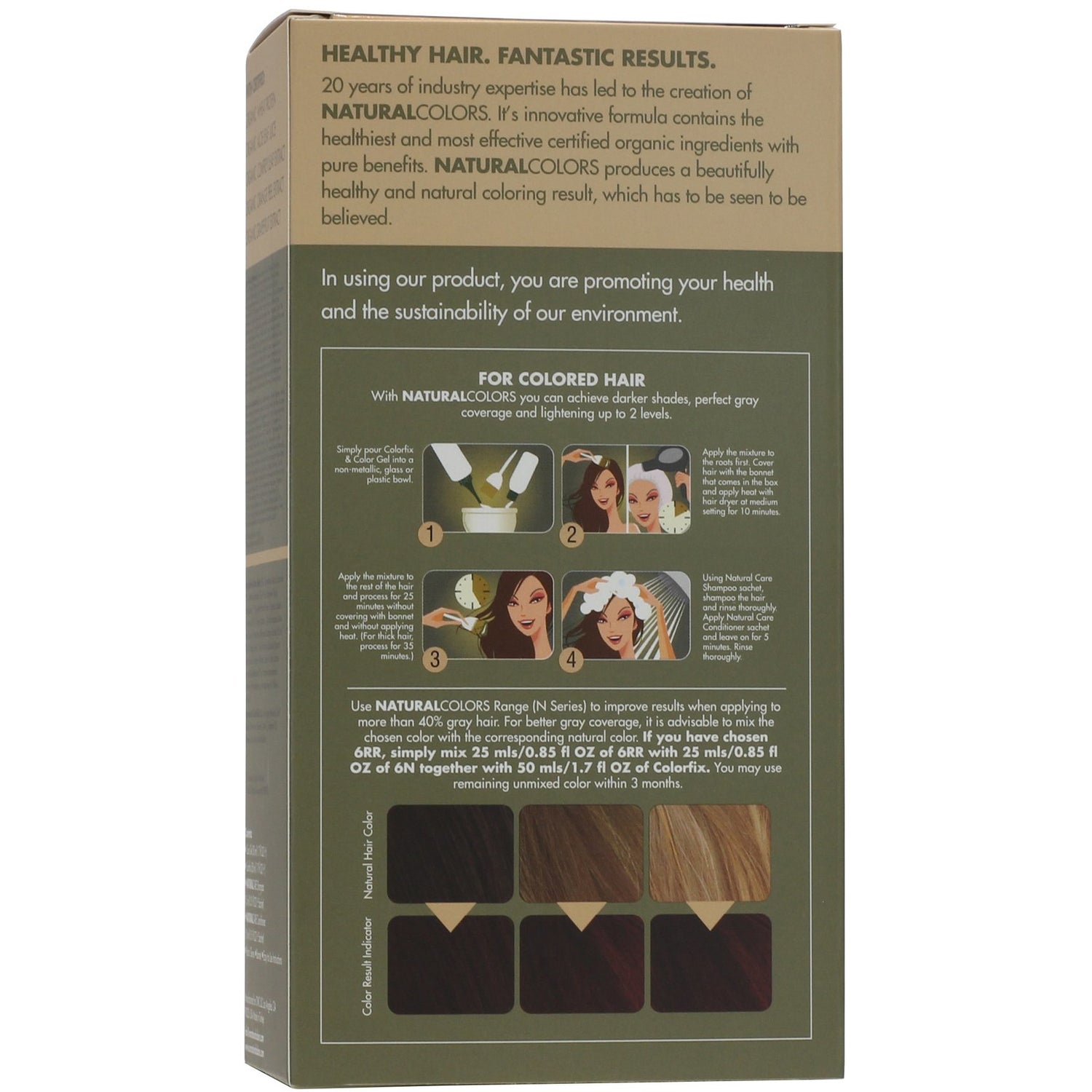 ONC NATURALCOLORS 6RR Fiery Red Hair Dye With Organic Ingredients 120 mL / 4 fl. oz.