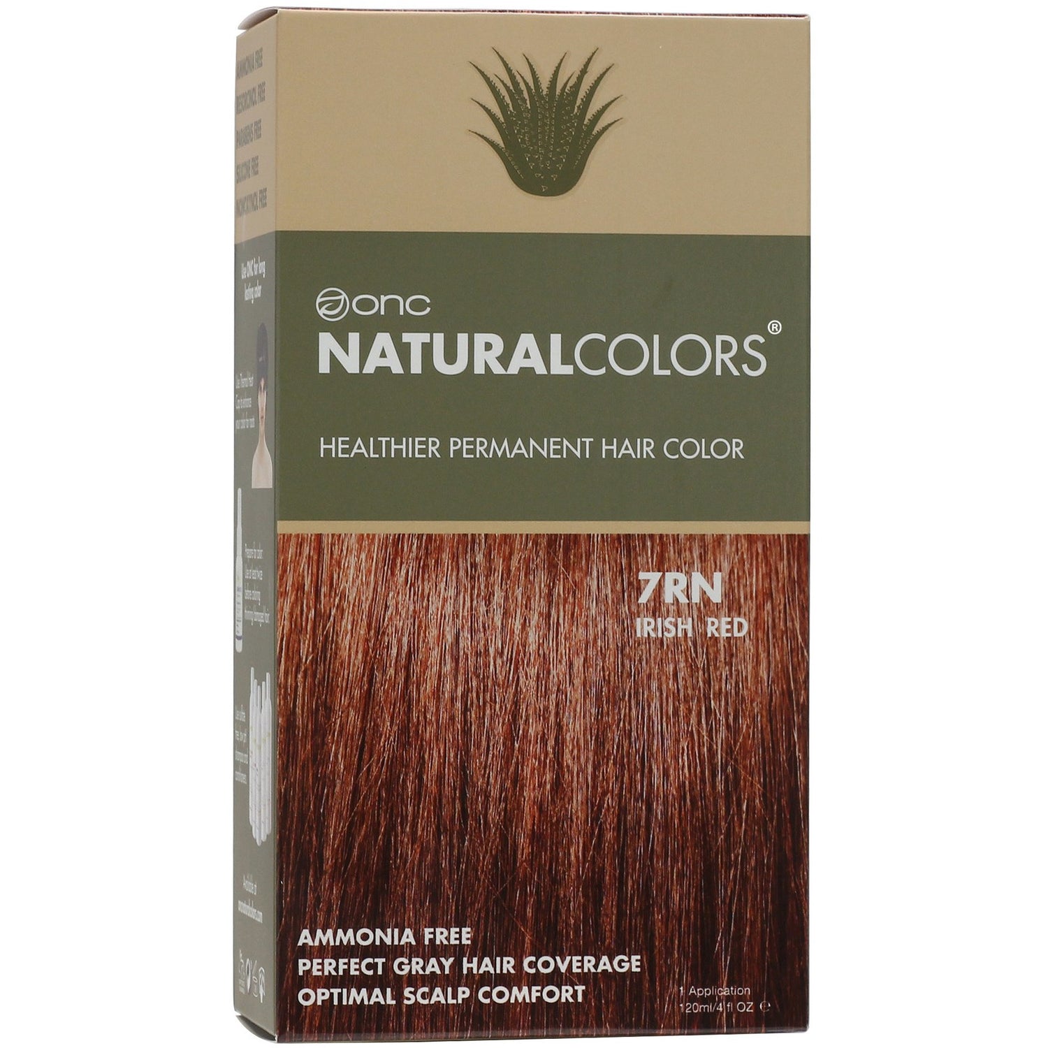 ONC NATURALCOLORS 7RN Irish Red Hair Dye With Organic Ingredients 120 mL / 4 fl. oz.