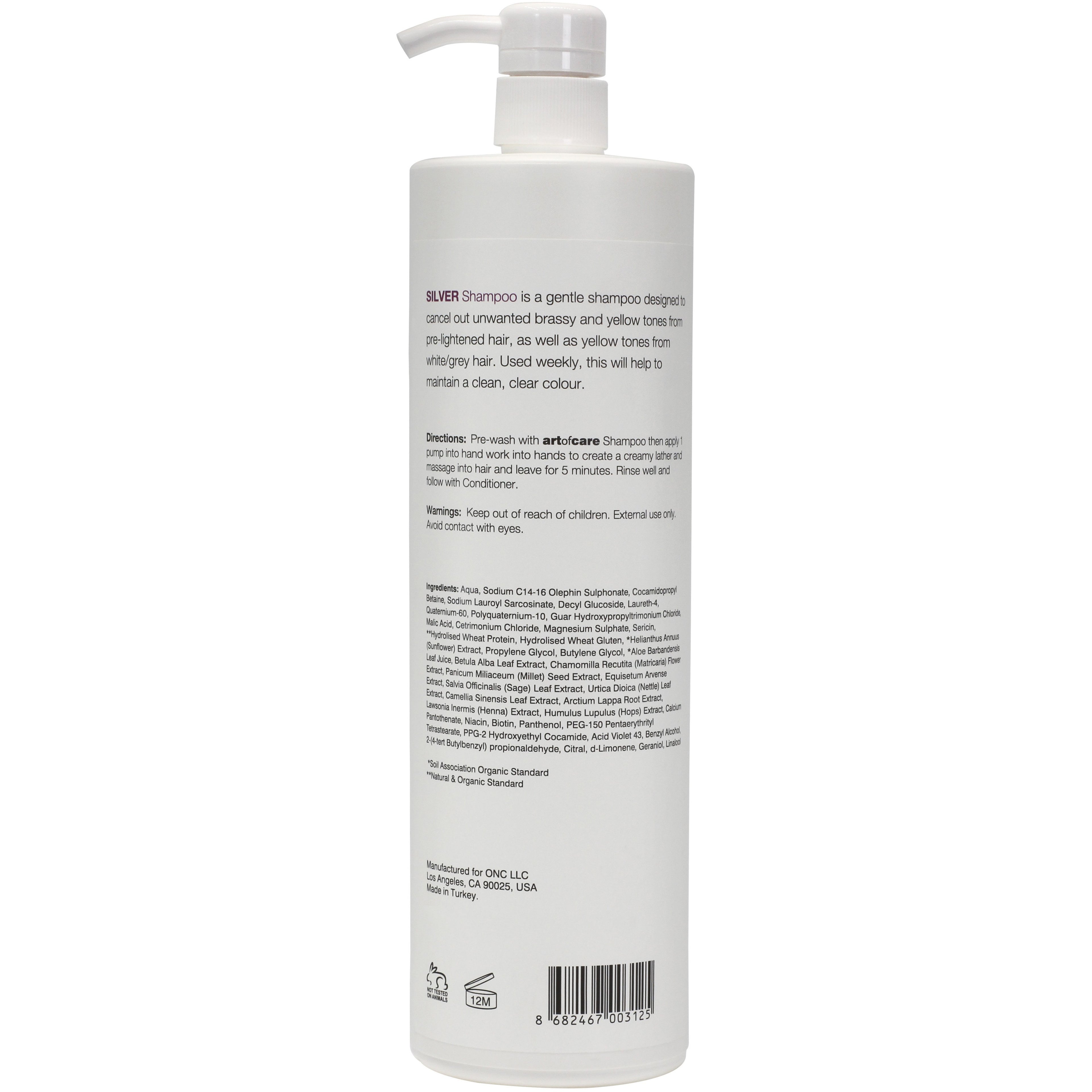 ONC SILVER Neutralizing Shampoo Unisex 1000 mL / 33.8 fl. oz. - back