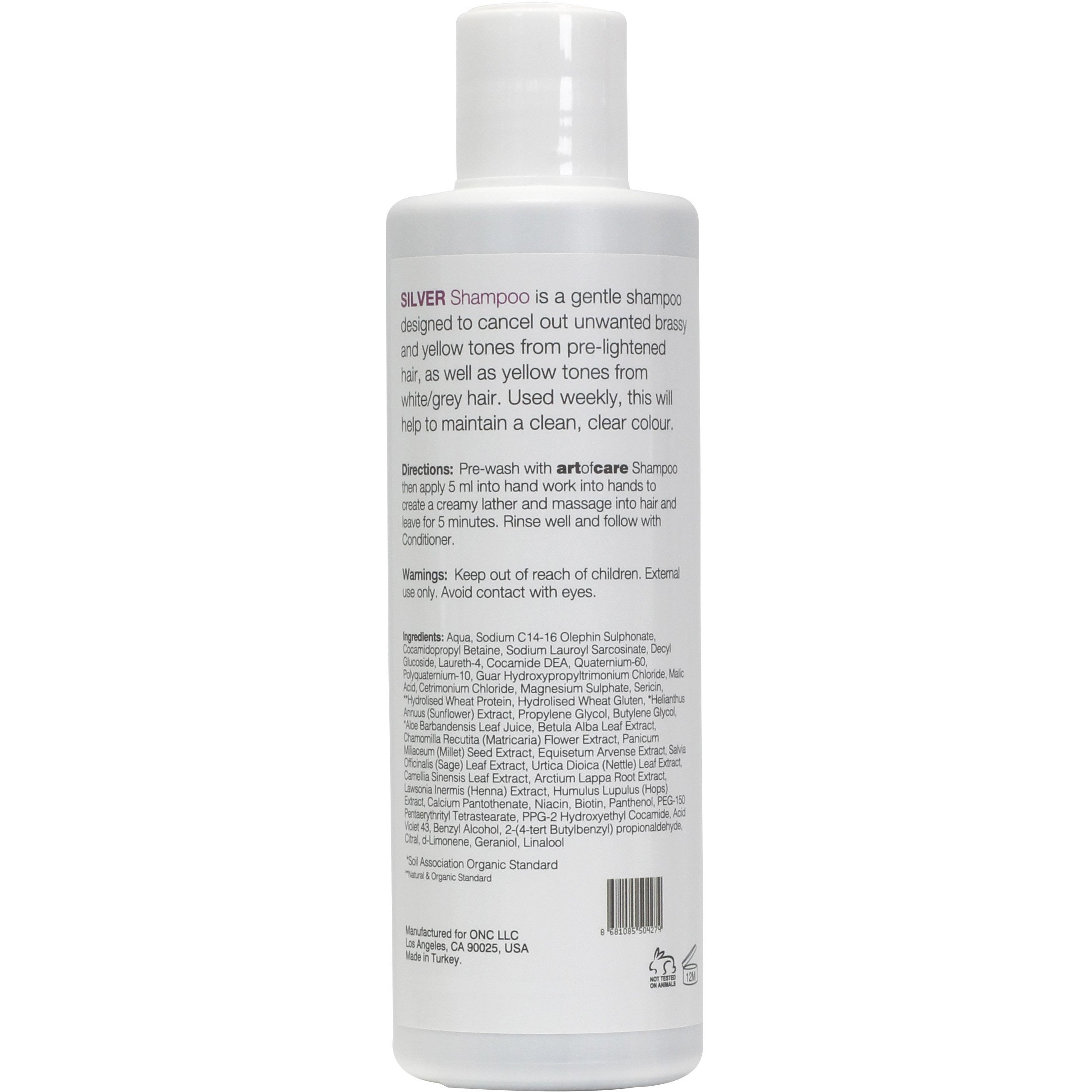 ONC SILVER Neutralizing Shampoo Unisex 250 mL / 8.4 fl. oz. - back