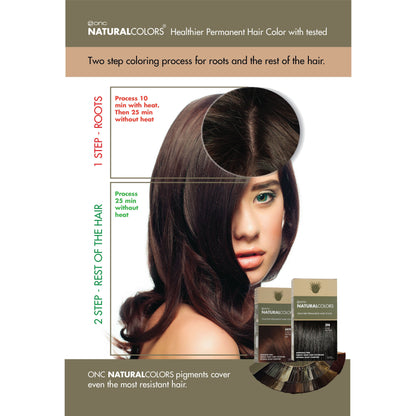 4MC Glamorous Brown Heat Activated Hair Dye con ingredientes orgánicos 120 ml / 4 fl. onz. 