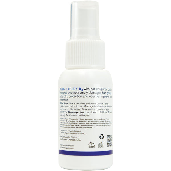 QUINOAPLEX R3 Rapid Hair Renewal Formula 50 mL / 1.7 fl. oz. bottle back